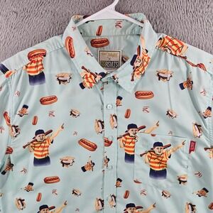 RSVLTS The Sandlot Ham Porter KUNUFLEX Shirt Mens XL Hot Dogs Smores Baseball